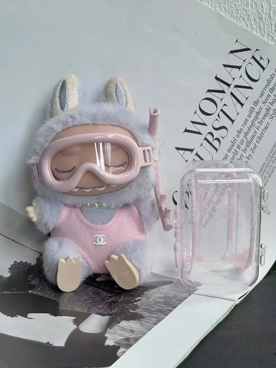 Dior Grey Bunny Plush - Hình 2