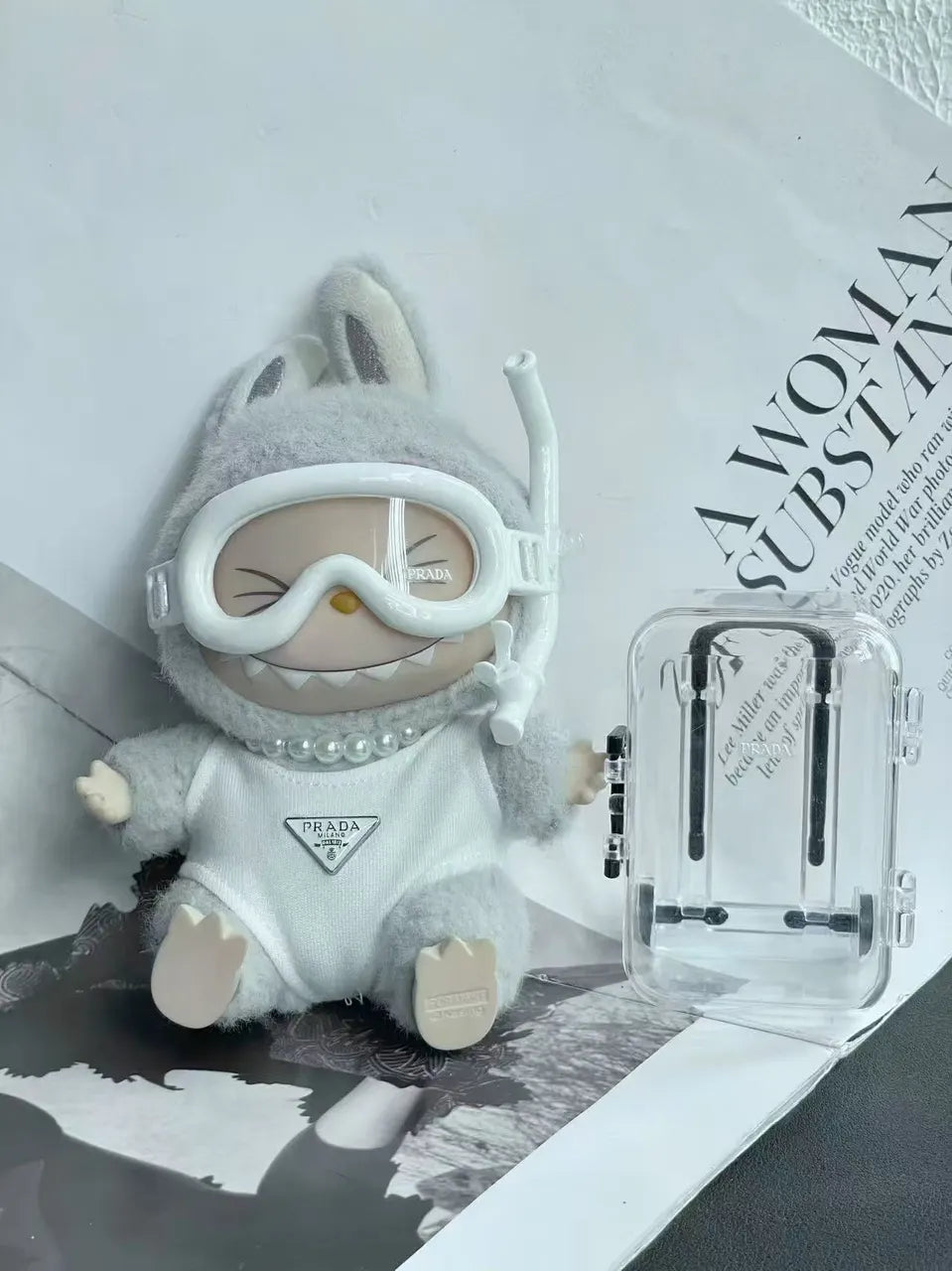 Dior Grey Bunny Plush - Hình 3