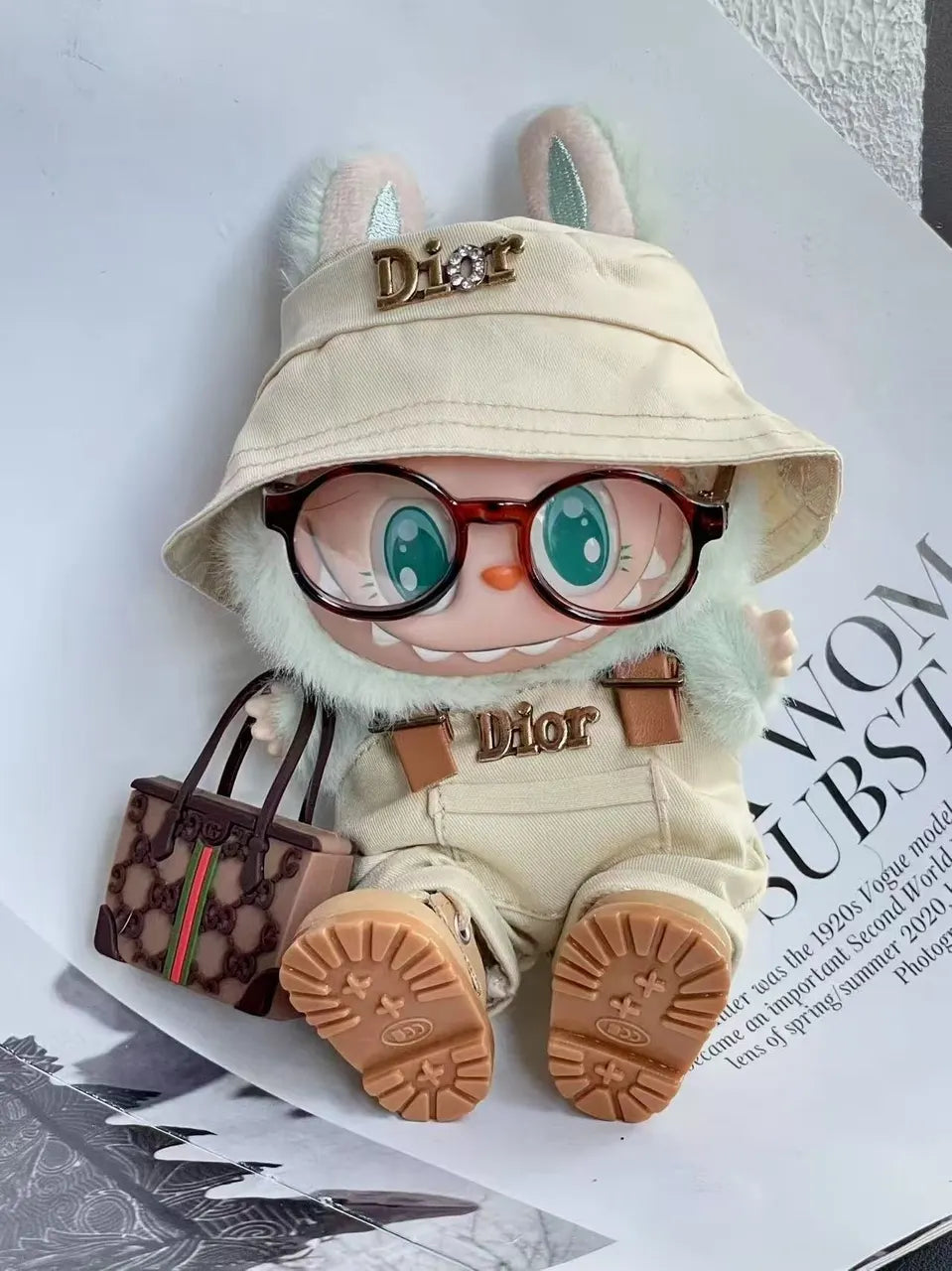 Dior Grey Bunny Plush - Hình 7