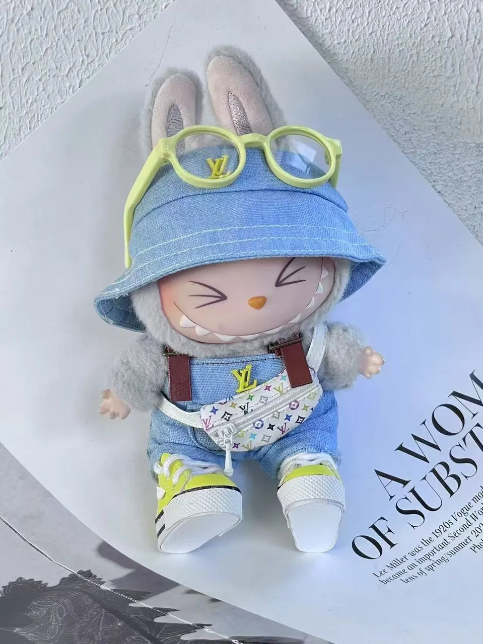 Dior Grey Bunny Plush - Hình 9
