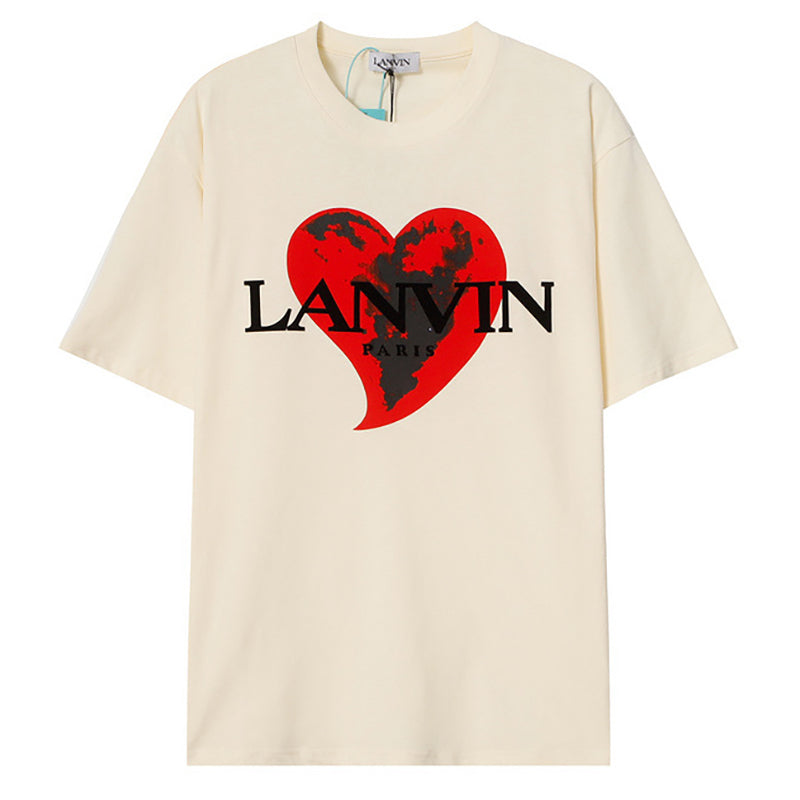 LANVIN Loving heart T-Shirt Apricot