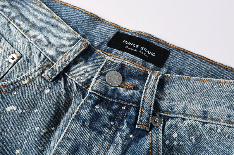 Purple Brand Crystal Diamond Jeans #9126