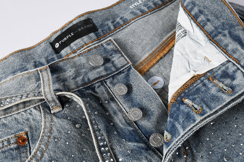 Purple Brand Crystal Diamond Jeans #9129