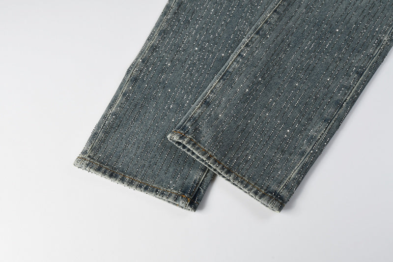 Purple Brand Crystal Diamond Jeans #9140