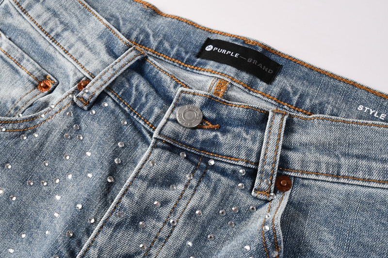 Purple Brand Crystal Diamond Jeans #9132