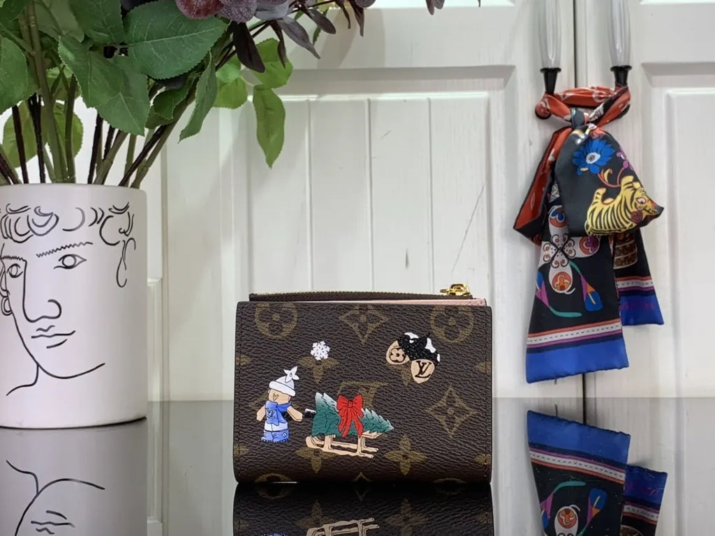 brown LV Monogram Winter Wallet - Hình 2