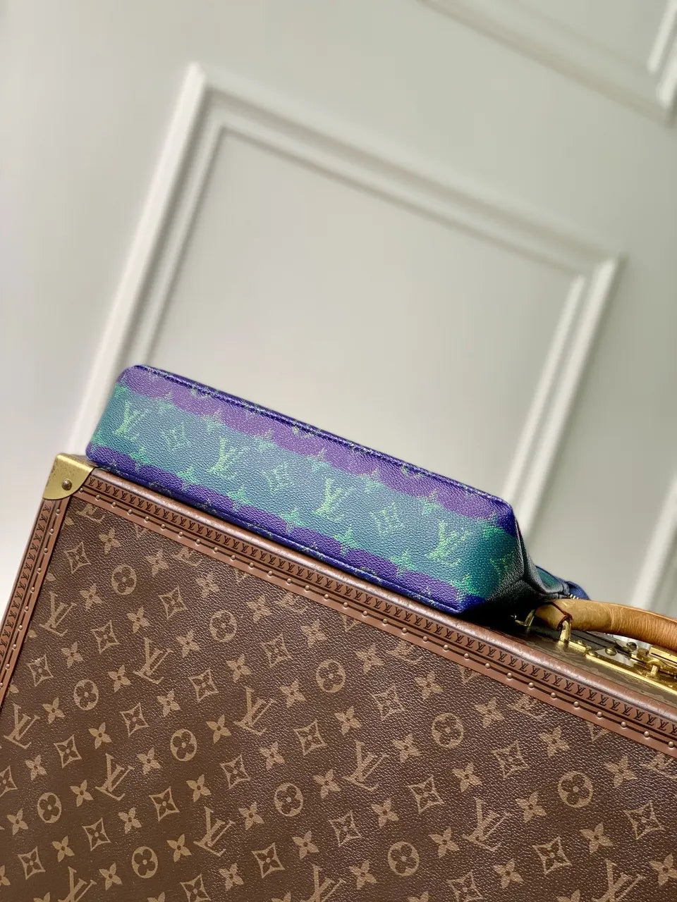 Louis Vuitton Striped Monogram Pouch - Hình 3