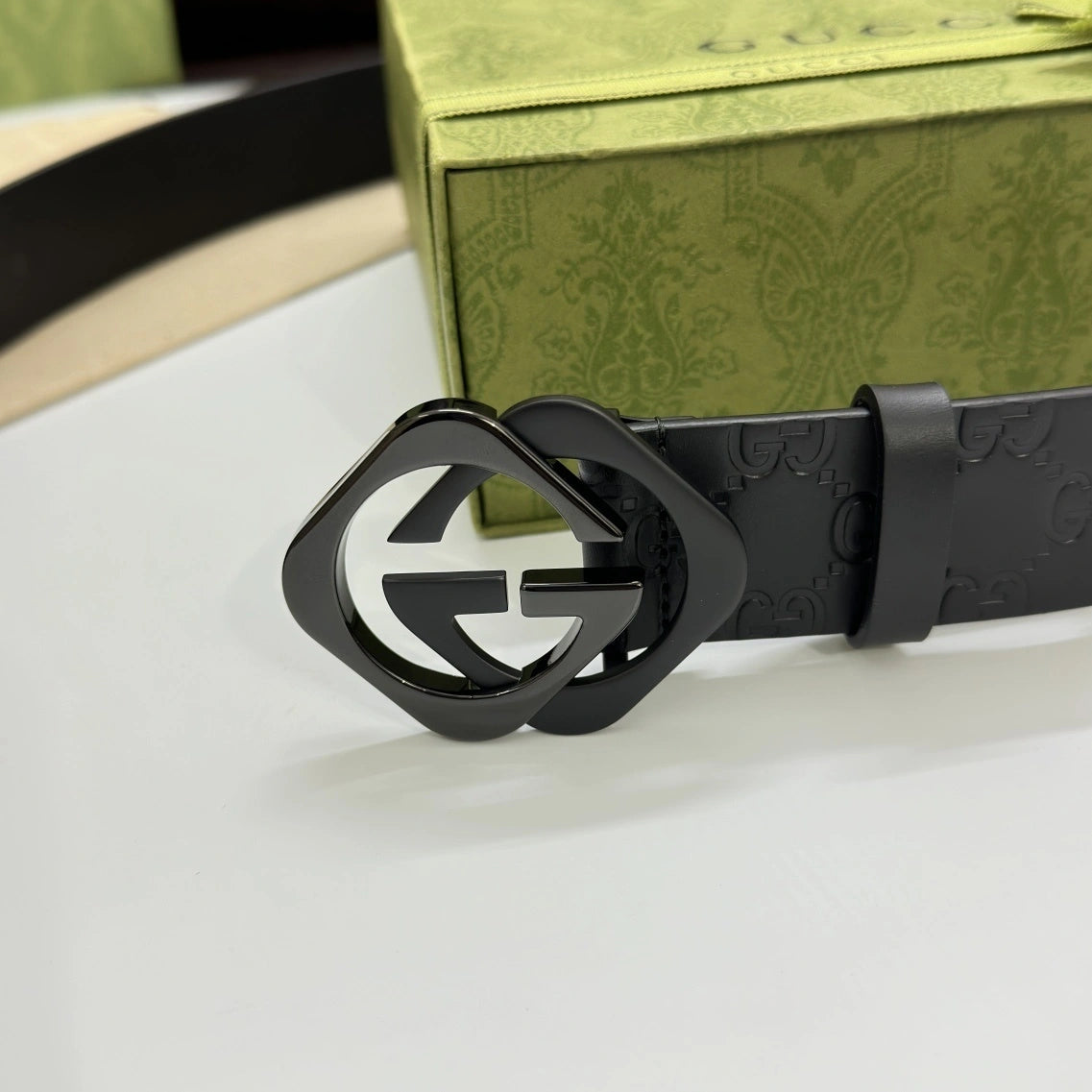Gucci Premium Leather Belts with Gold and Silver Buckles - Hình 5