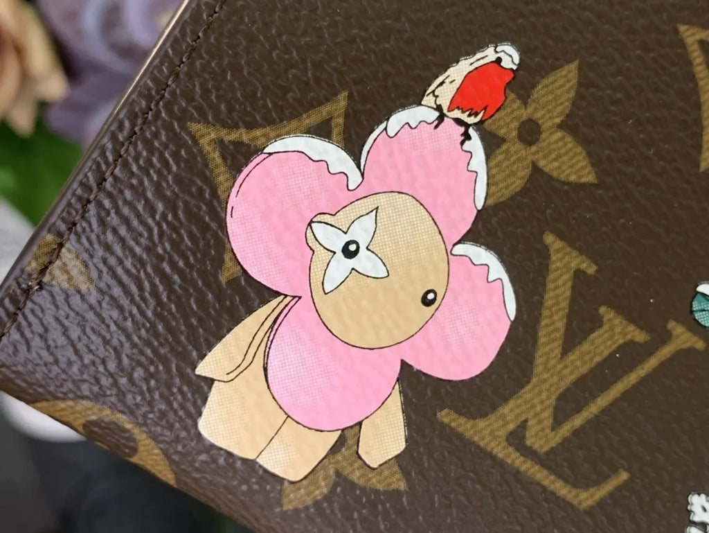 brown LV Monogram Winter Wallet - Hình 4