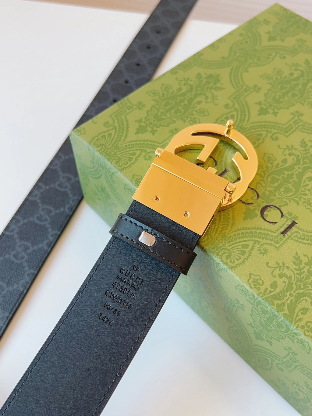 Premium Braided Black Leather Belt - Hình 3