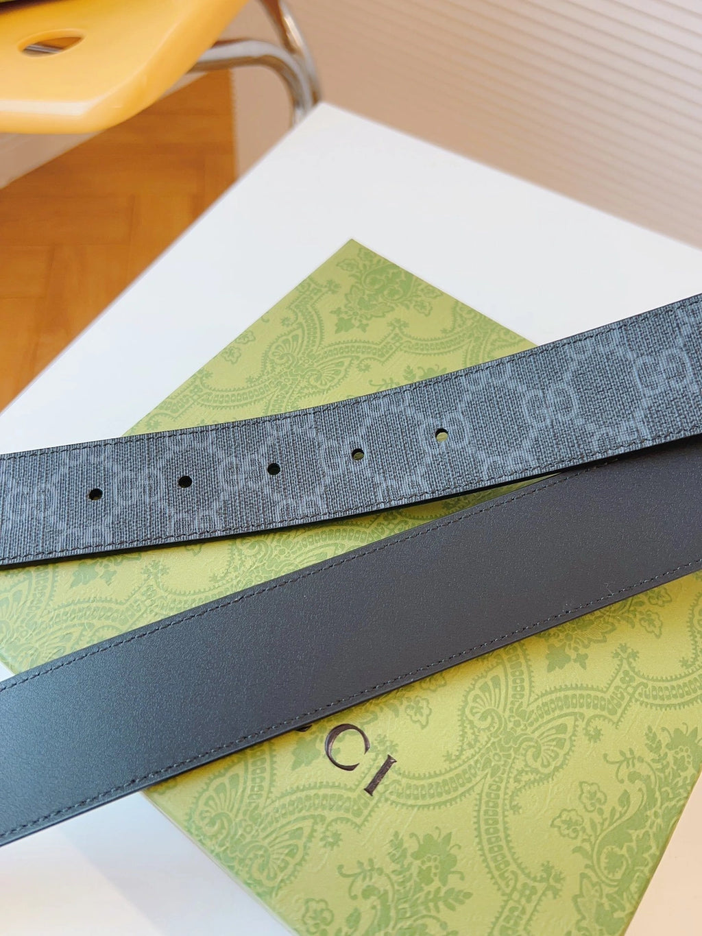 Premium Braided Black Leather Belt - Hình 4