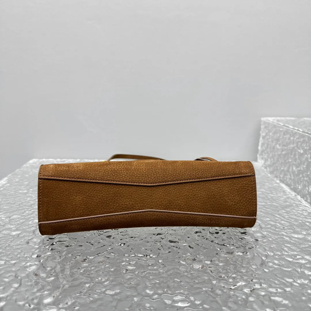 shoulder Alaïa Brown Suede Bag - Hình 8