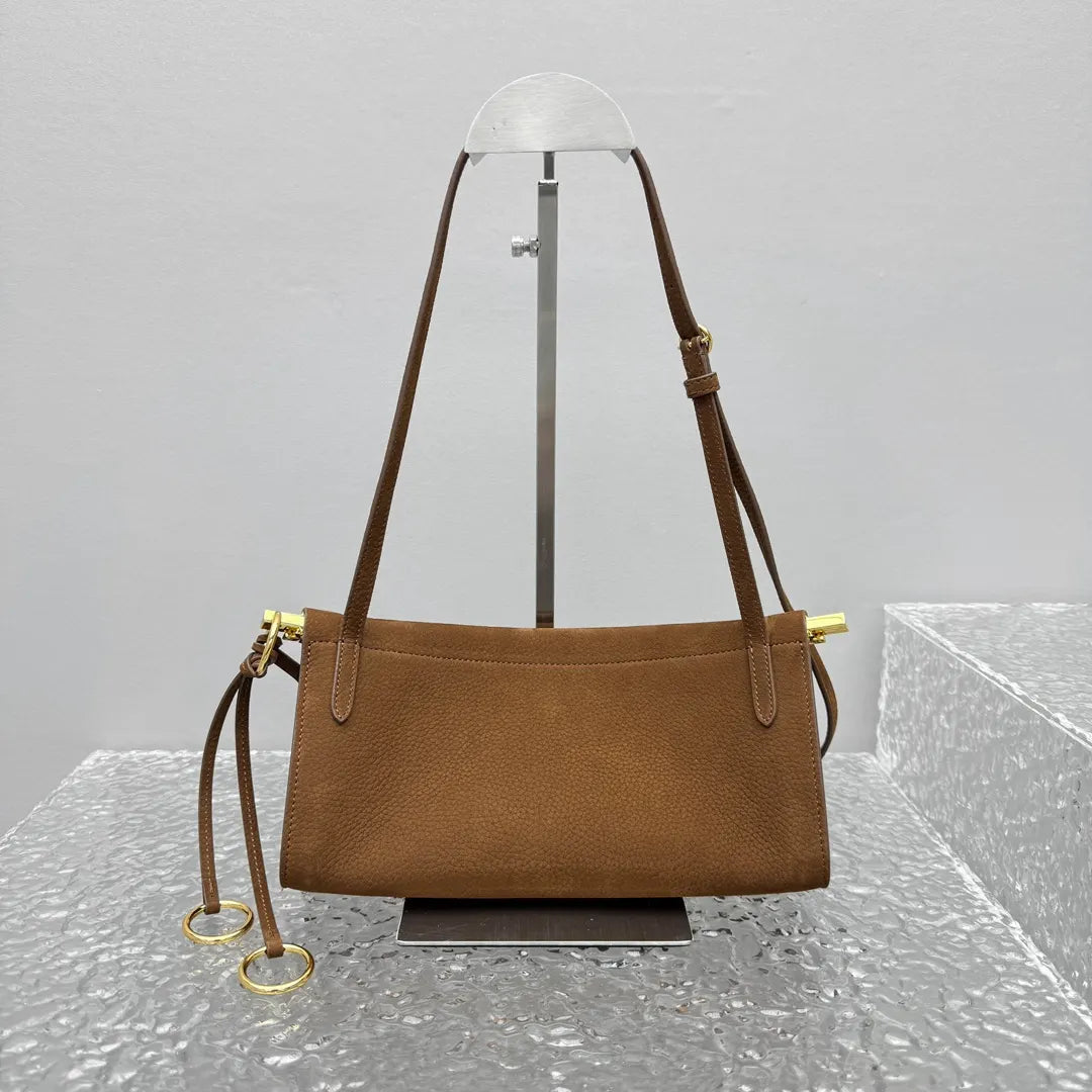 shoulder Alaïa Brown Suede Bag
