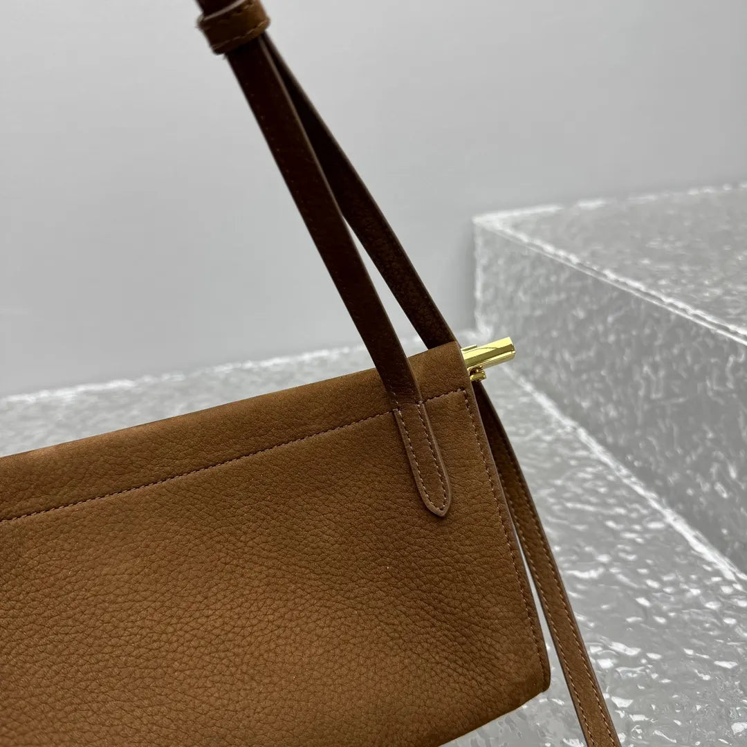 shoulder Alaïa Brown Suede Bag - Hình 11