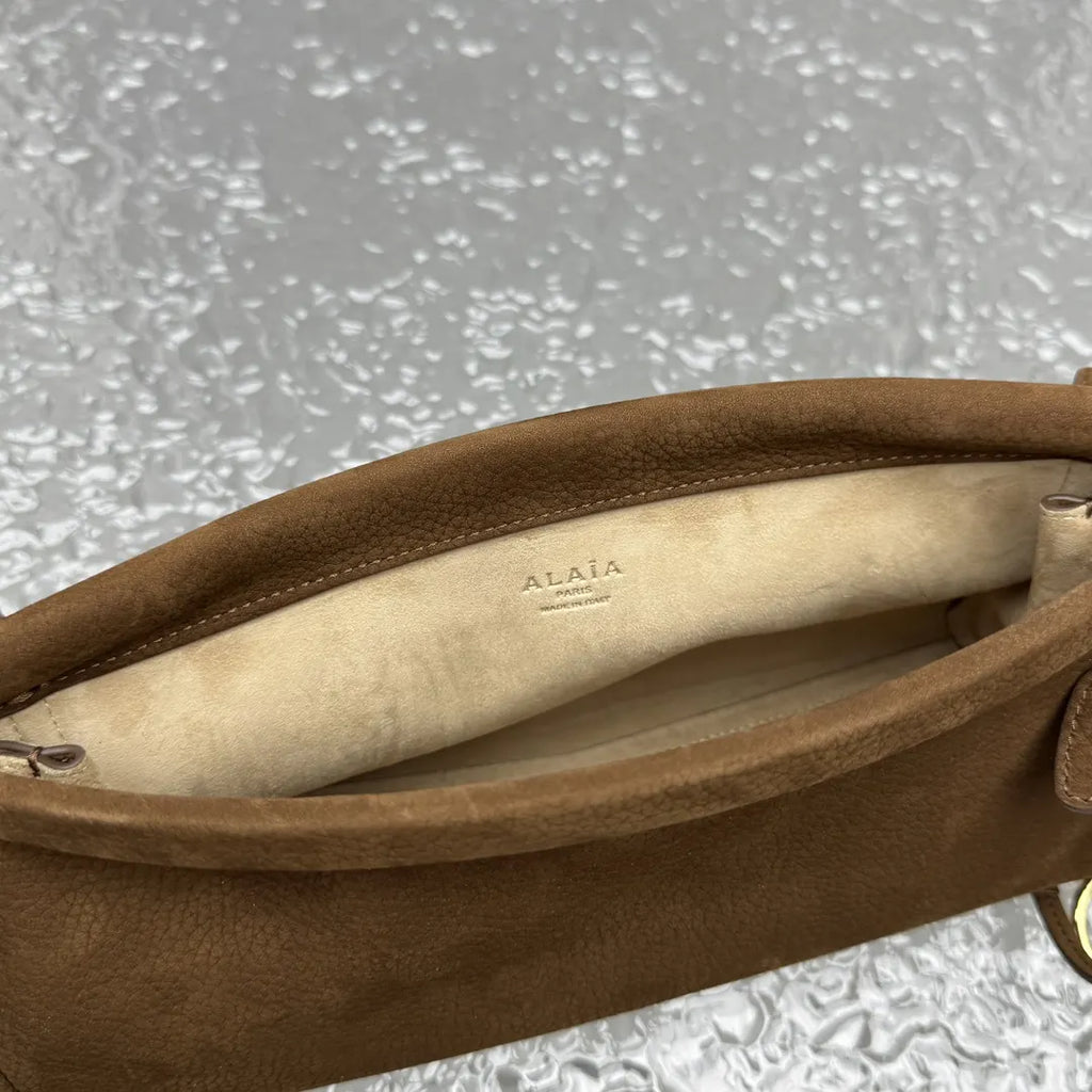shoulder Alaïa Brown Suede Bag - Hình 13