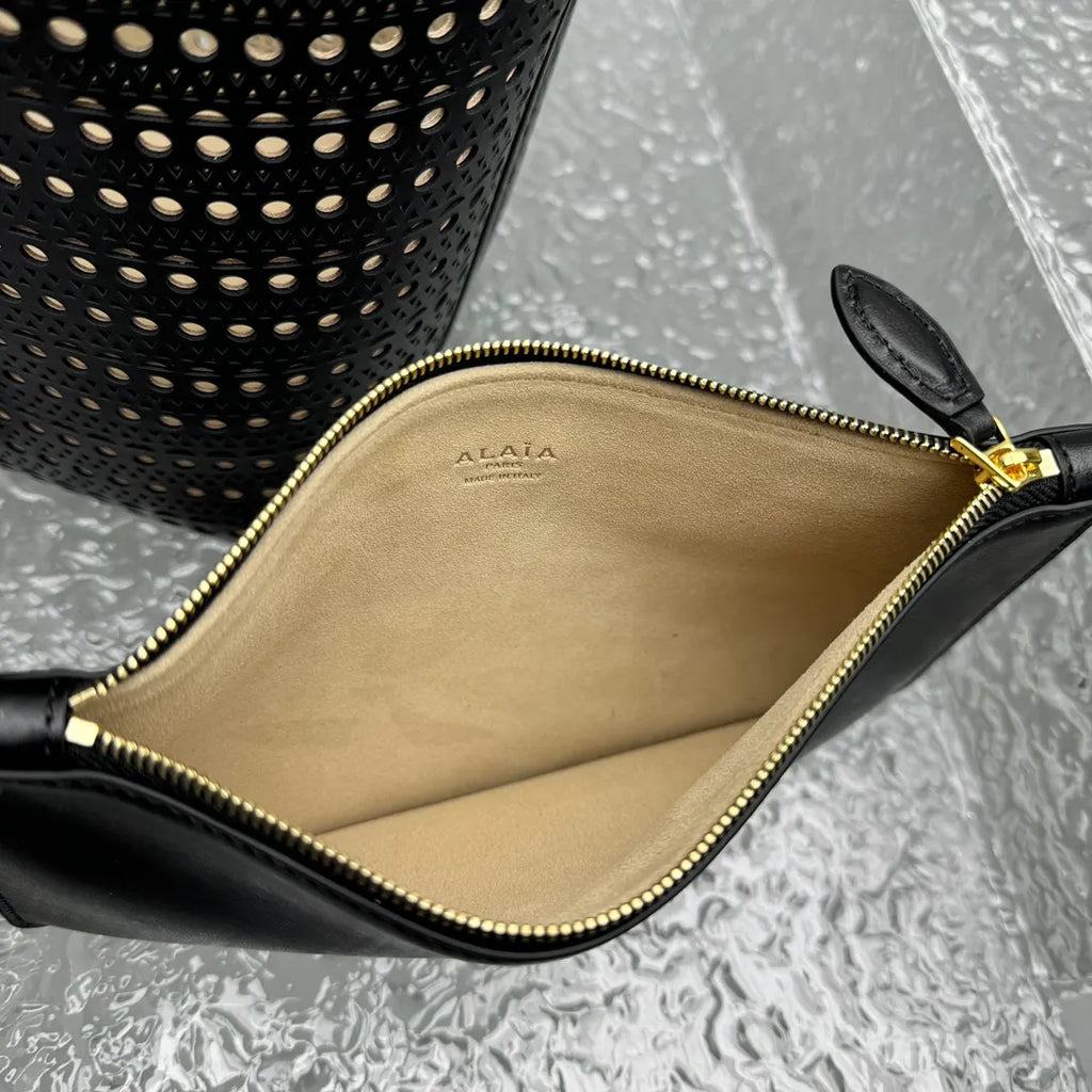 vienne Alaïa Black Laser-Cut Tote - Hình 8