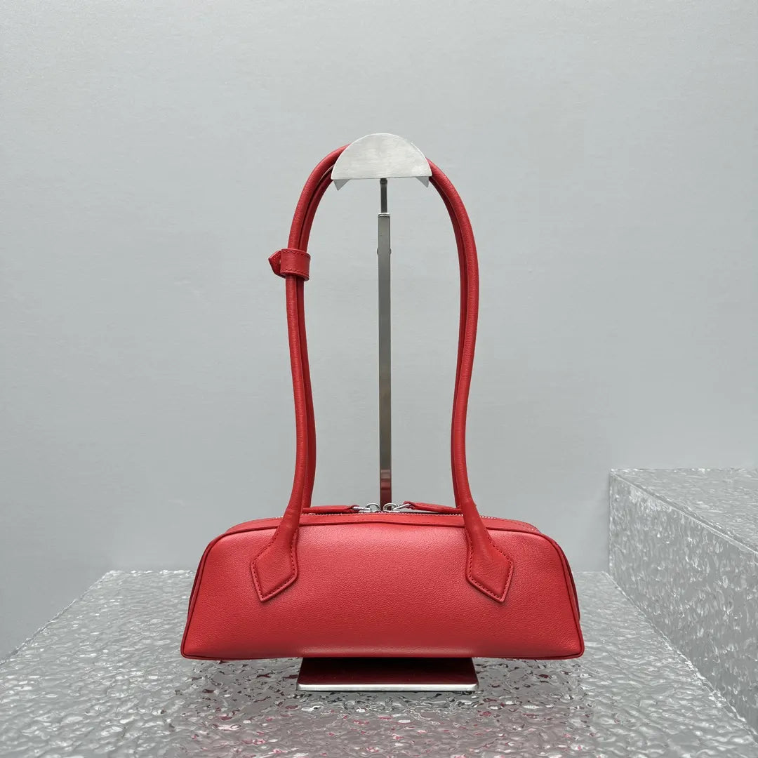 Alaïa Siena Red Leather Bag - Hình 2