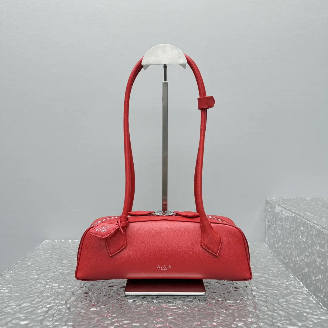 Alaïa Siena Red Leather Bag - Hình 7