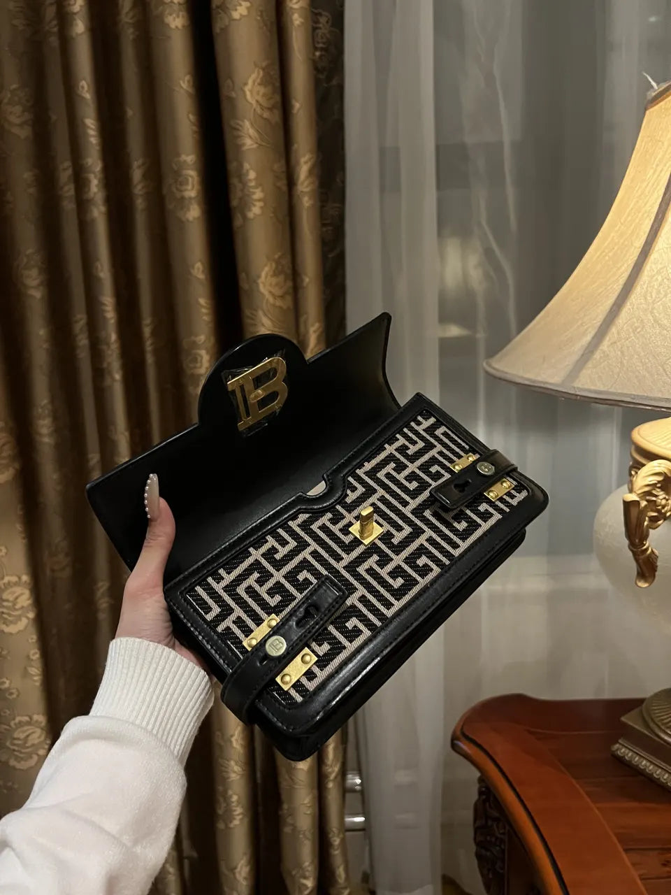 Balmain Labyrinth Print Bag - Hình 7