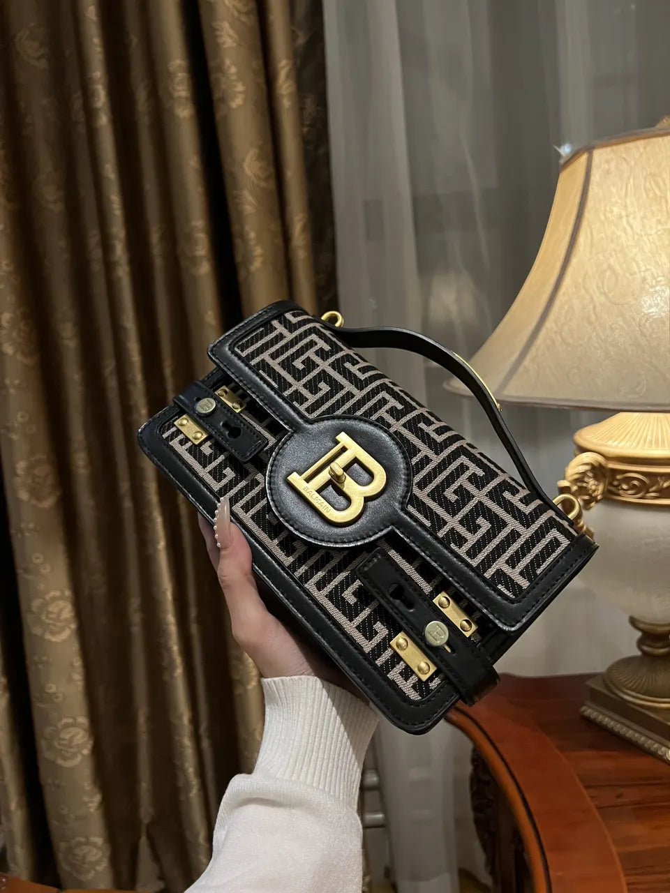 Balmain Labyrinth Print Bag - Hình 4