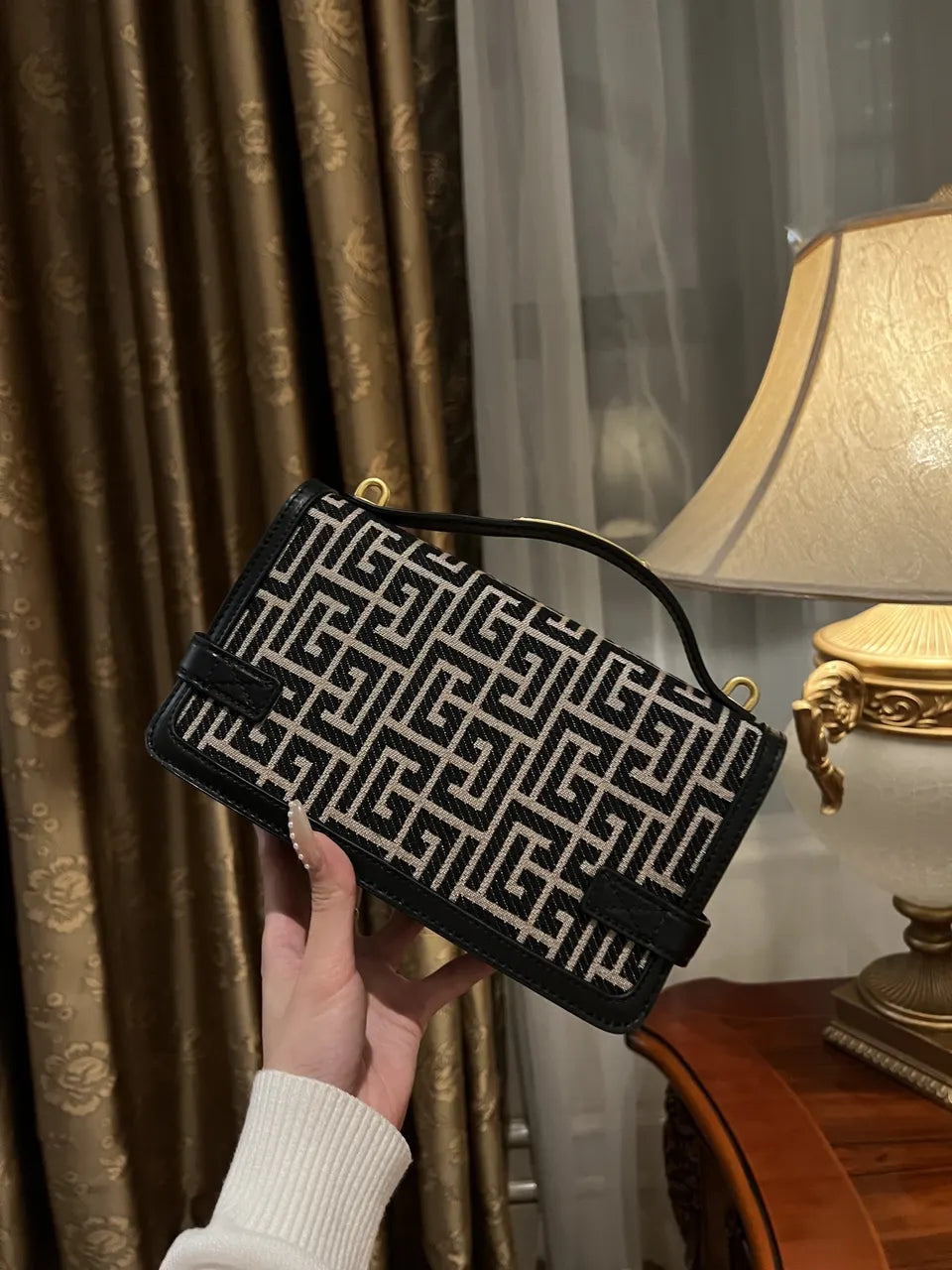 Balmain Labyrinth Print Bag - Hình 5
