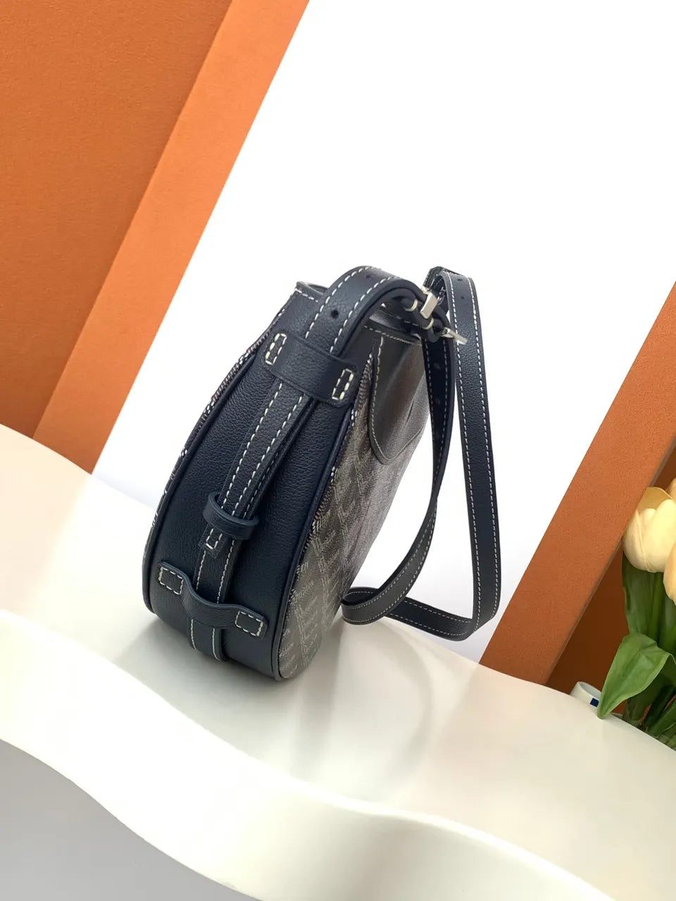 Goyard Midnight Blue Half Moon Bag - Hình 2