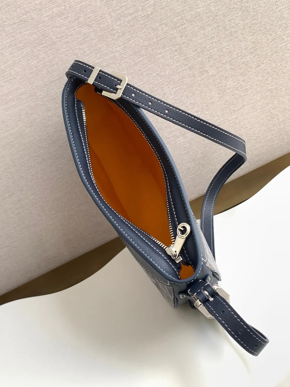 Goyard Midnight Blue Half Moon Bag - Hình 6