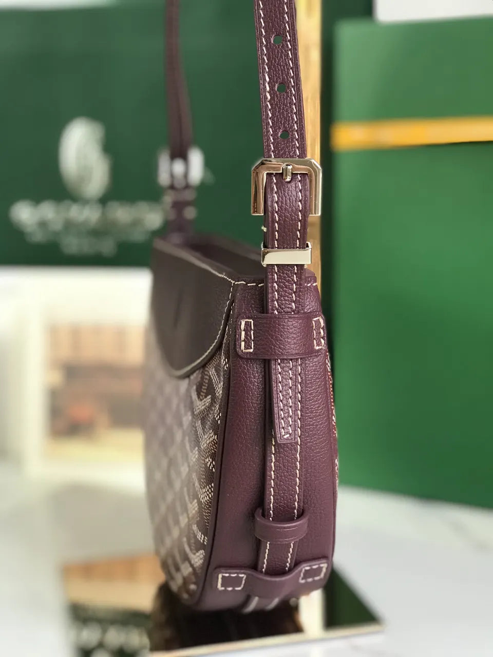 Goyard Plum Half Moon Bag - Hình 3