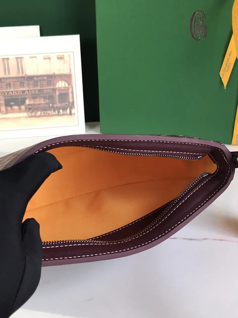 Goyard Plum Half Moon Bag - Hình 8