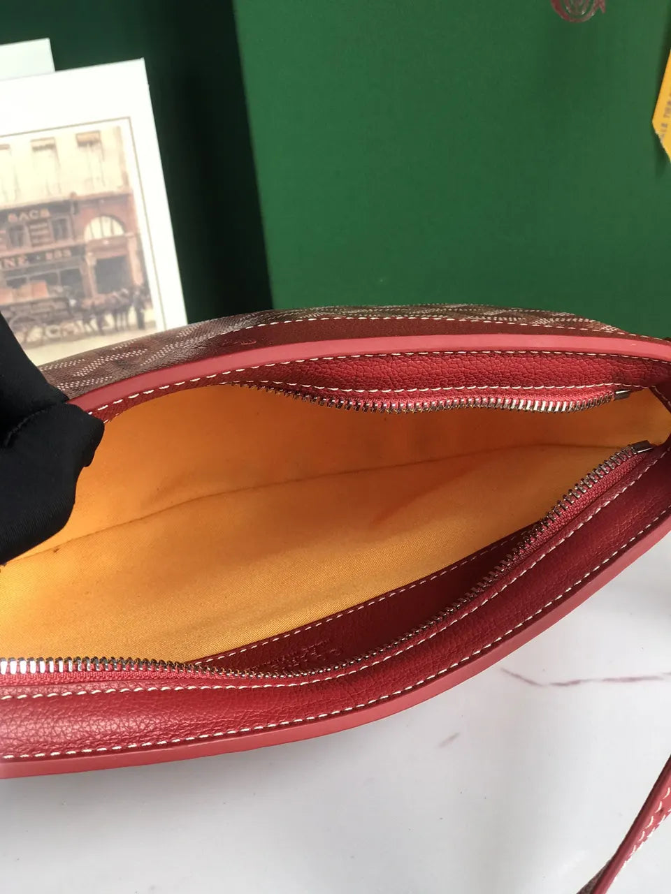 Goyard Red Goyardine Halzan 30 - Hình 6