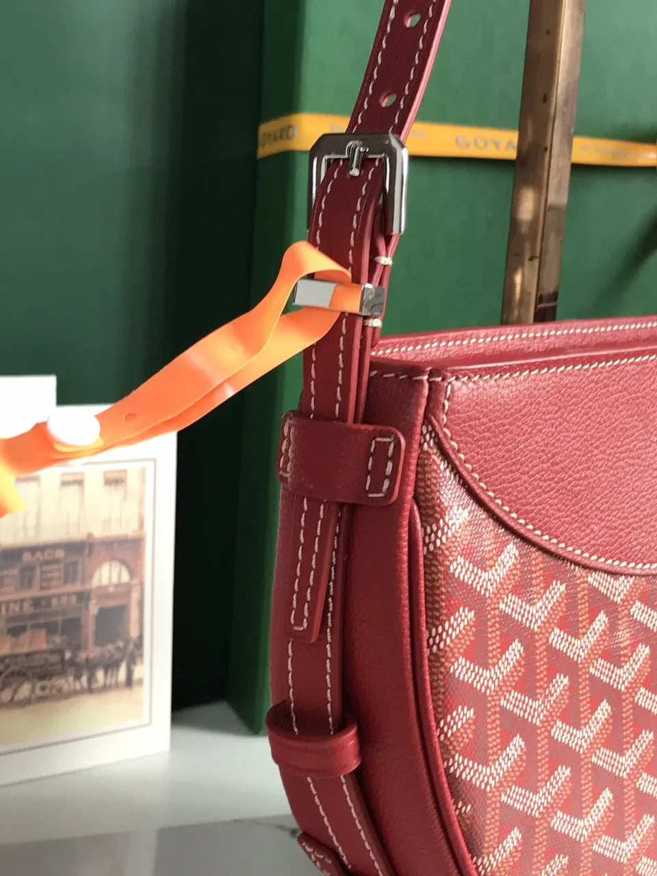Goyard Red Goyardine Halzan 30 - Hình 2
