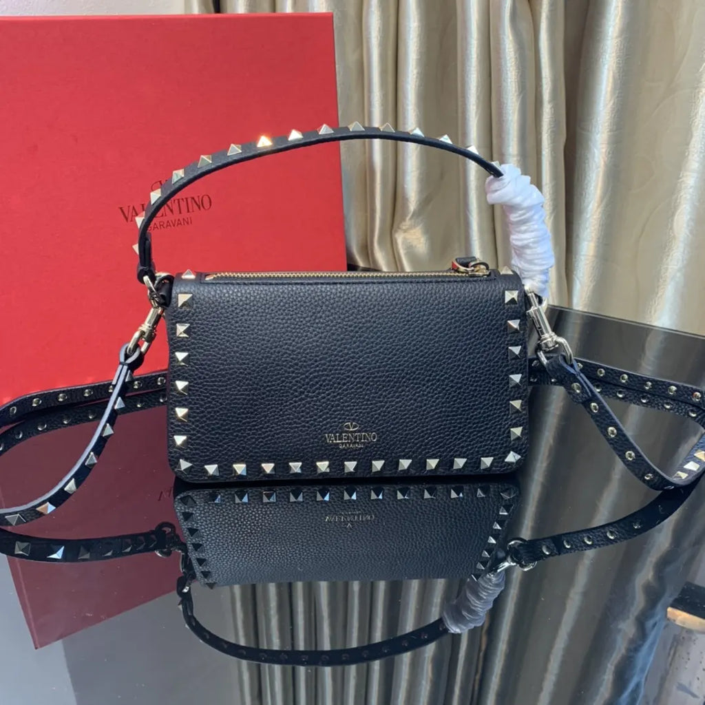 Valentino Black Studded Crossbody - Hình 6
