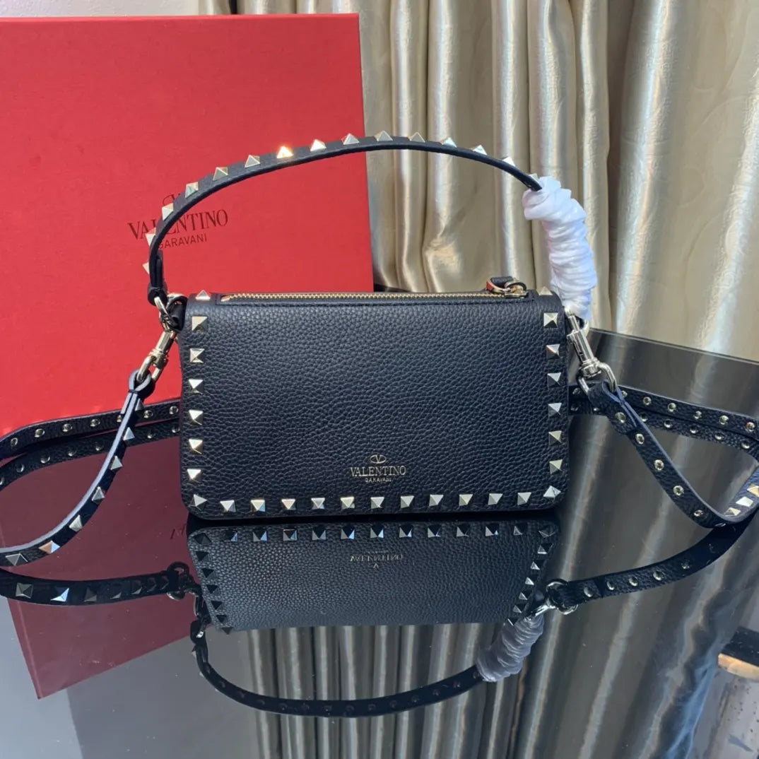 Valentino Black Studded Crossbody - Hình 6