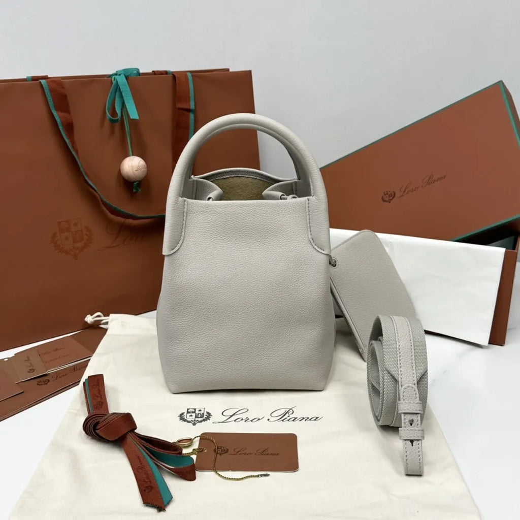 Loro Piana Quartz Grey Bucket - Hình 2
