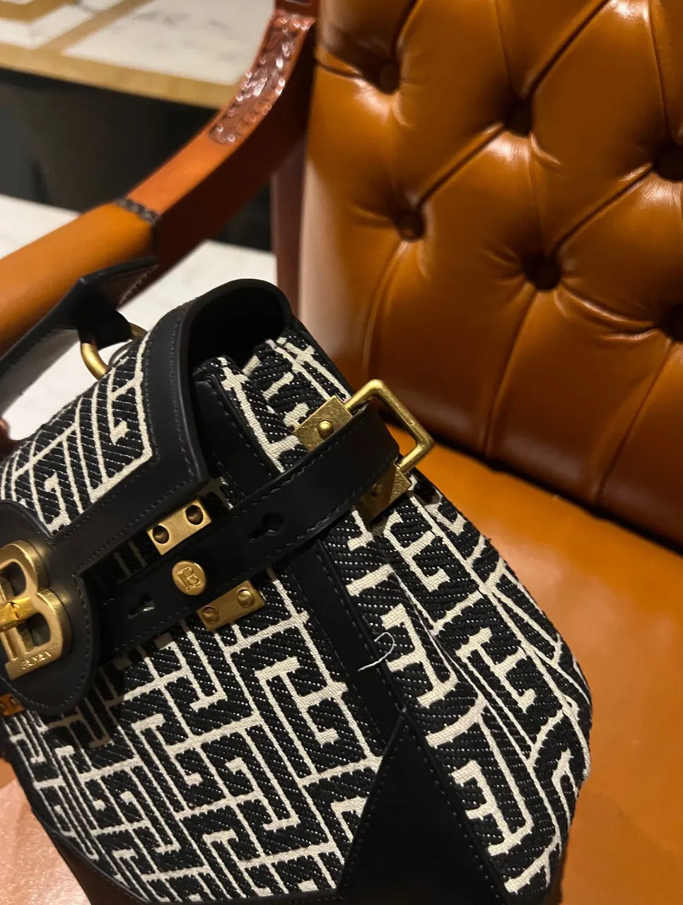 Balmain Labyrinth Print Box Bag - Hình 6