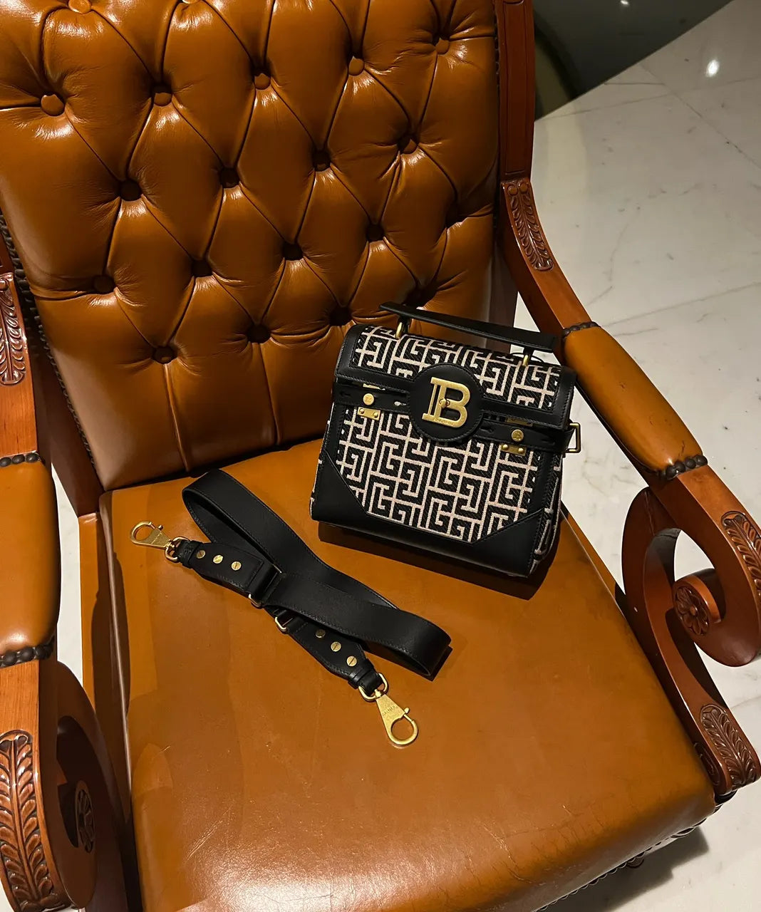 Balmain Labyrinth B-Buzz Bag