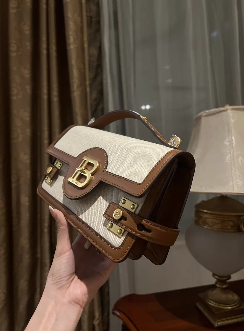 Balmain Canvas Leather Bag