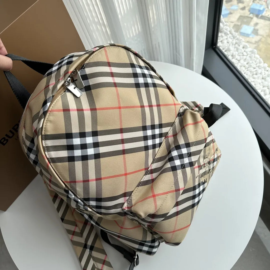 classic Burberry Check Backpack - Hình 2