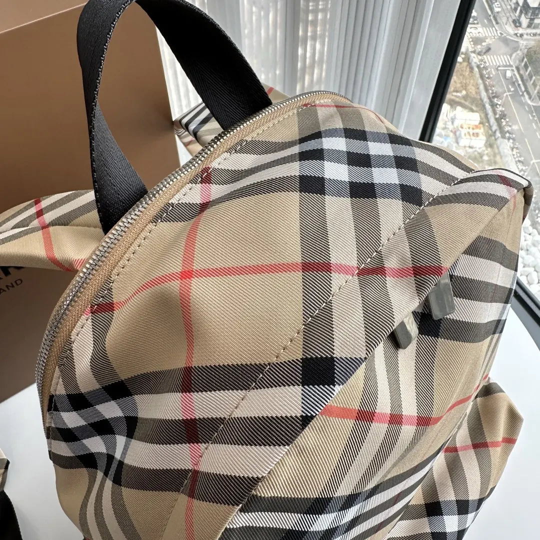classic Burberry Check Backpack - Hình 3