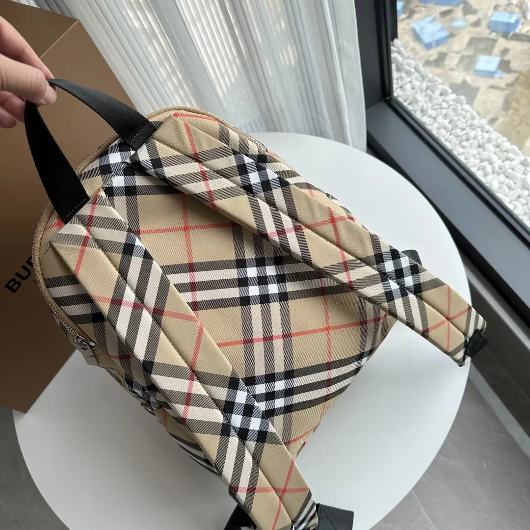 classic Burberry Check Backpack - Hình 9
