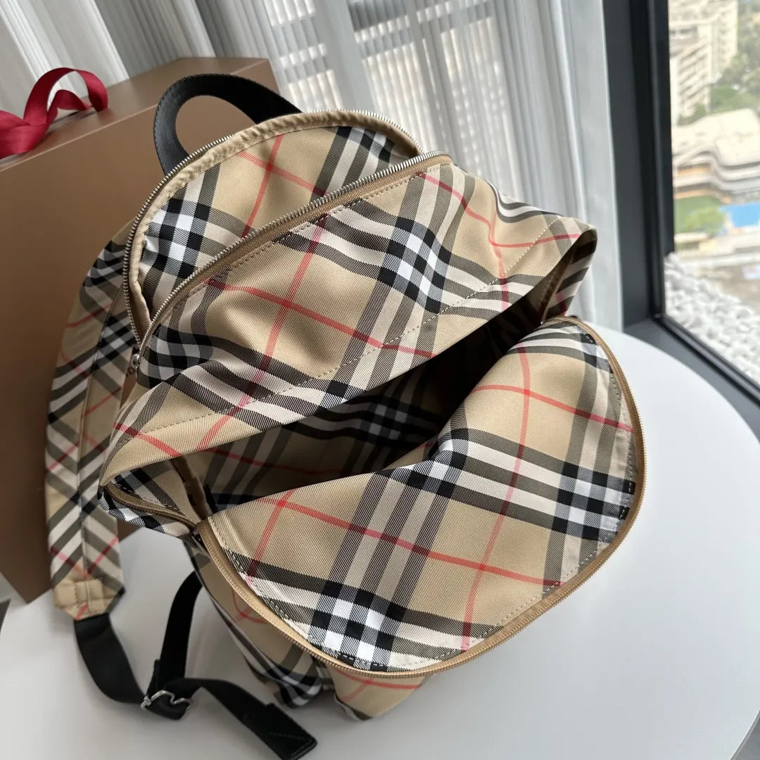 classic Burberry Check Backpack - Hình 4