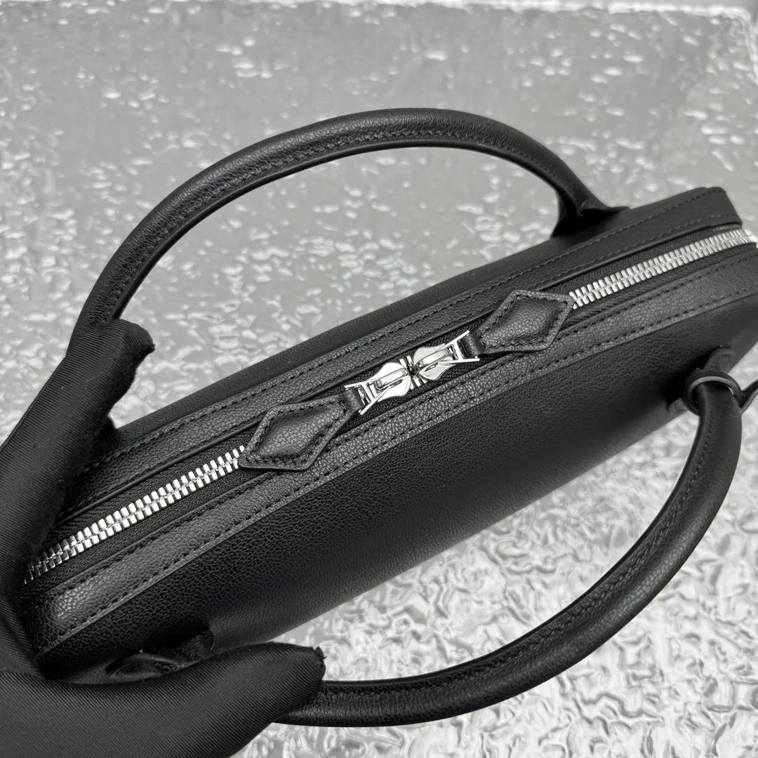 sleek Alaïa Black Leather Cylinder Bag - Hình 12