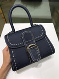 handle Delvaux Navy Blue Brillant