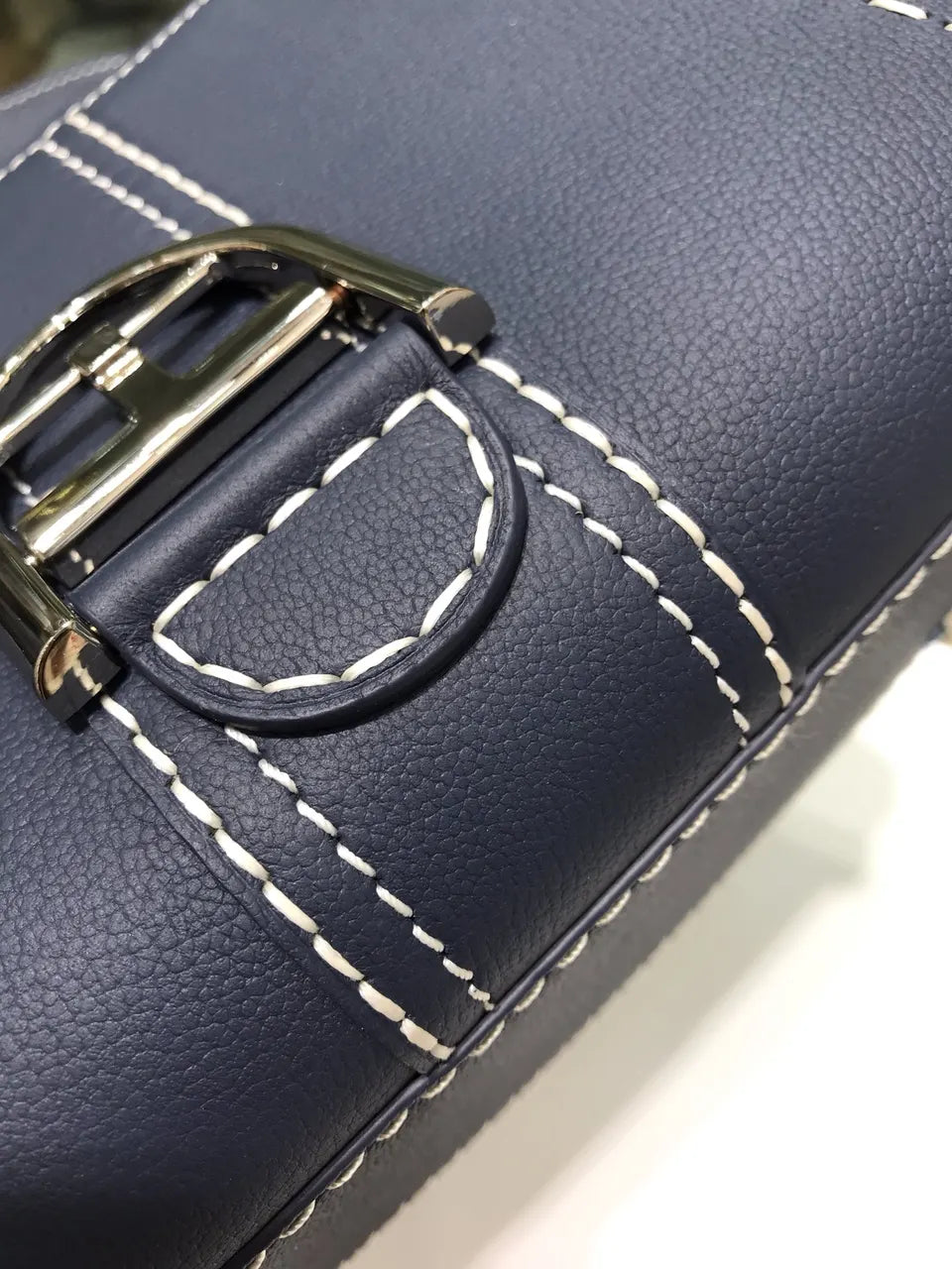 handle Delvaux Navy Blue Brillant - Hình 5