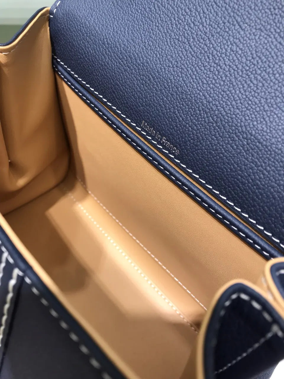handle Delvaux Navy Blue Brillant - Hình 6