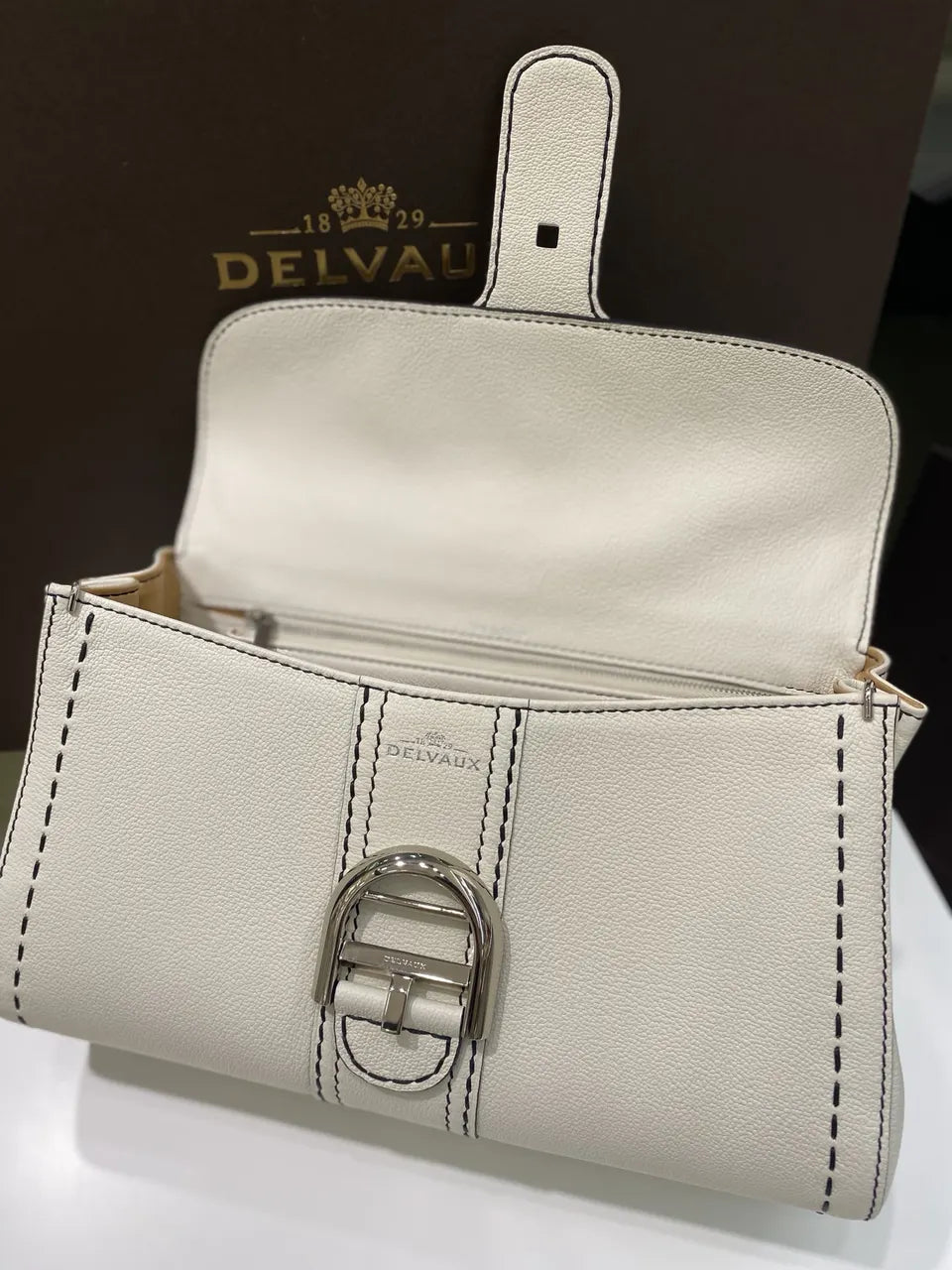 Delvaux Ivory Stitch Bag - Hình 5