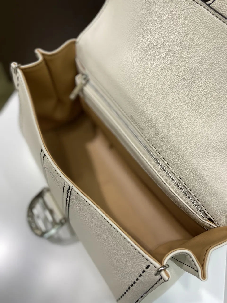 Delvaux Ivory Stitch Bag - Hình 7