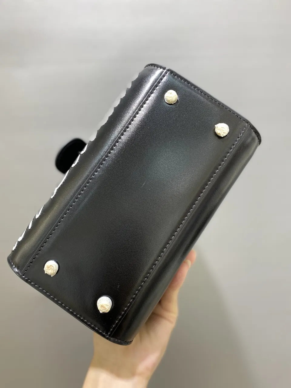 Delvaux Black Shiny Leather 'Ceci' Bag - Hình 8