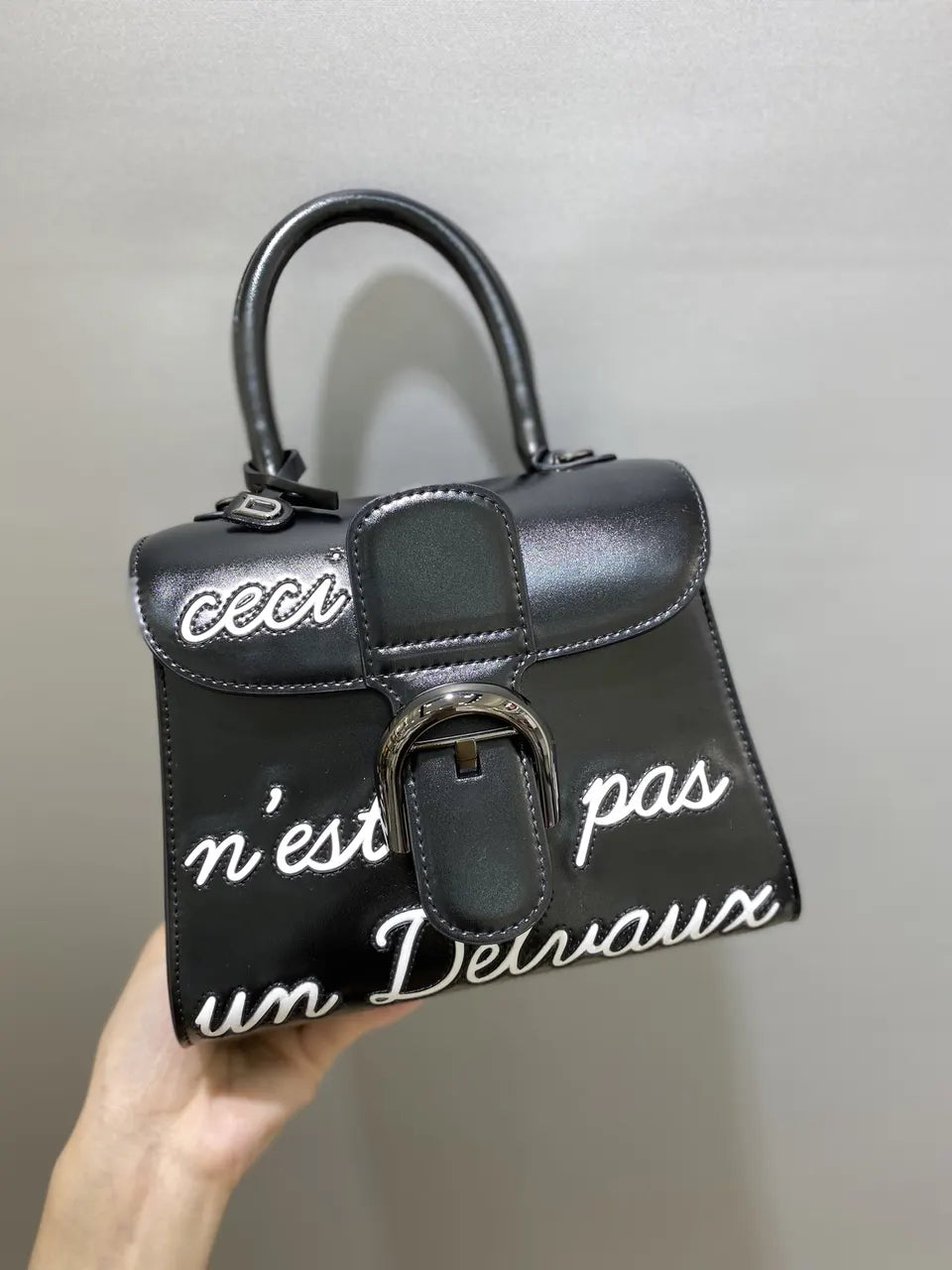 Delvaux Black Shiny Leather 'Ceci' Bag
