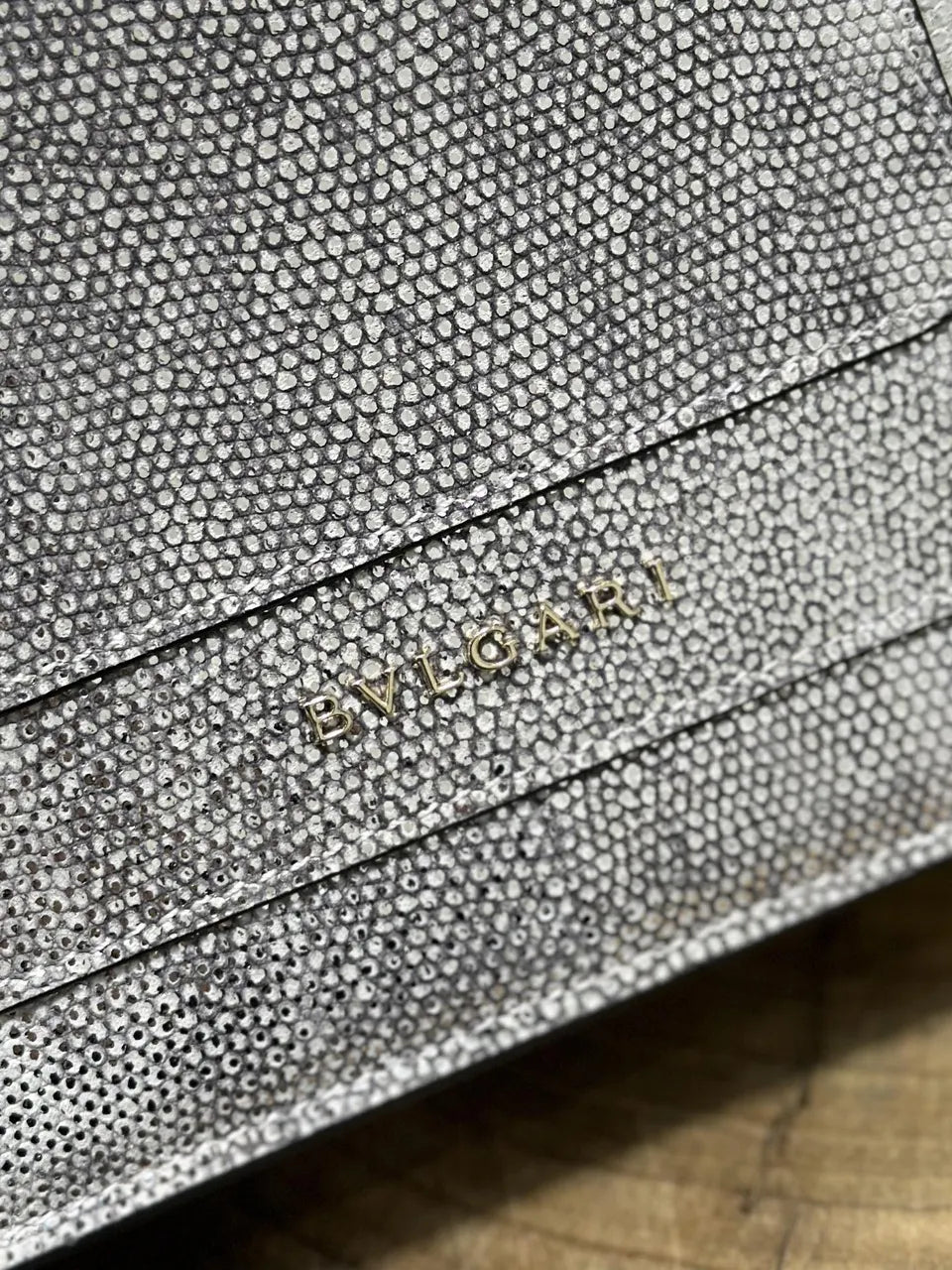 Bulgari Silver Python Bag - Hình 8
